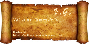 Valkusz Gusztáv névjegykártya